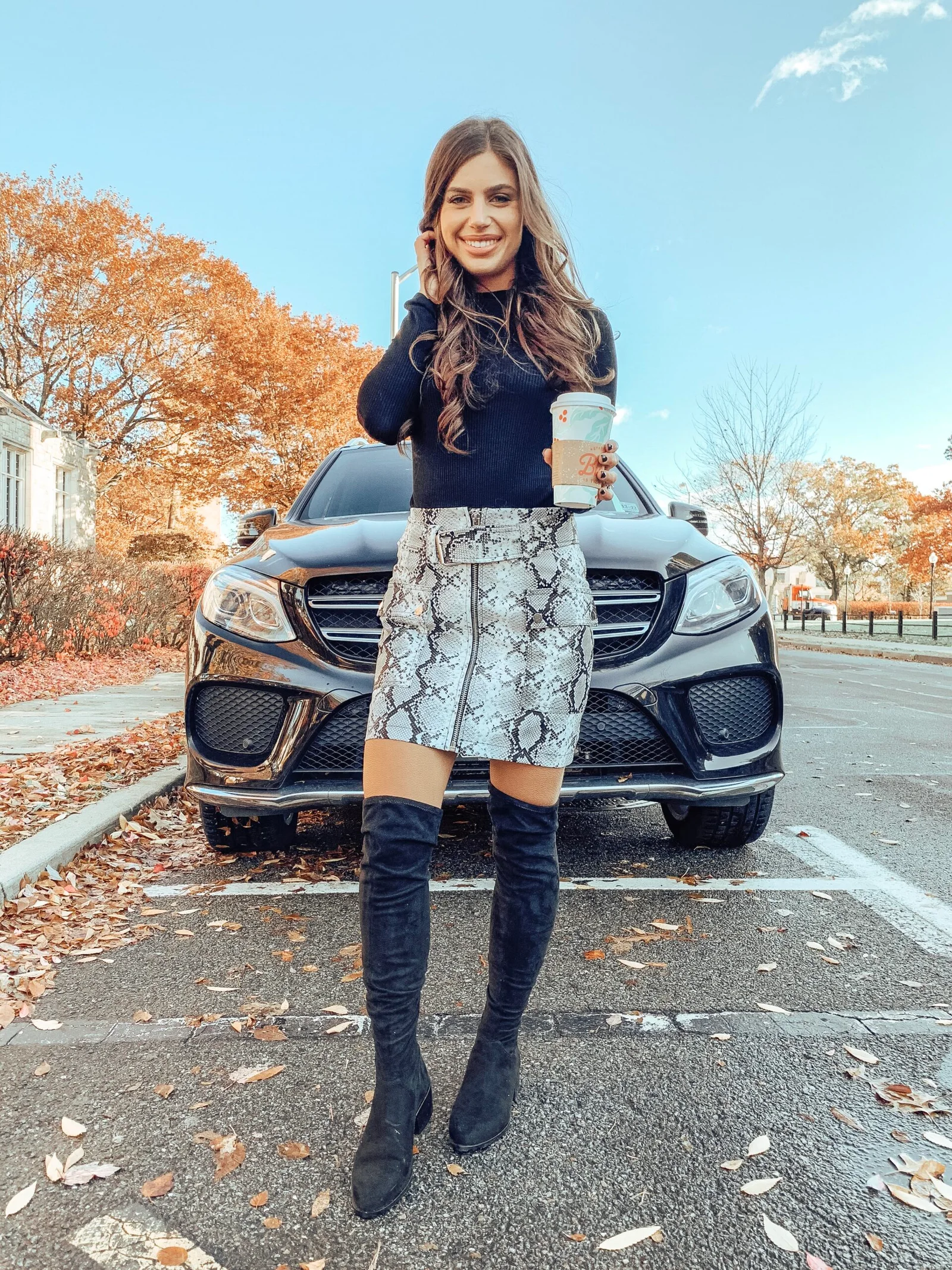 Black and White Animal Print Outfit
