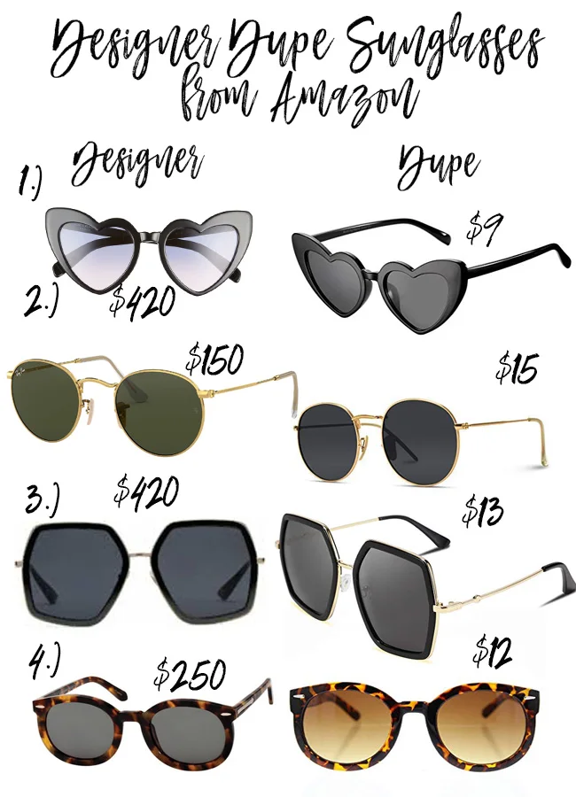 Designer Dupe Sunglasses from Amazon