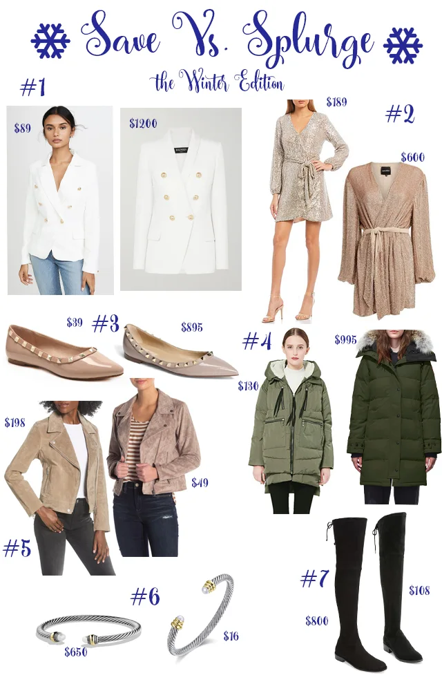 Save Vs. Splurge the Winter Edition