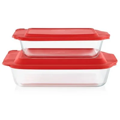 Click for more info about Pyrex Deep 4pc Glass Bakeware Set