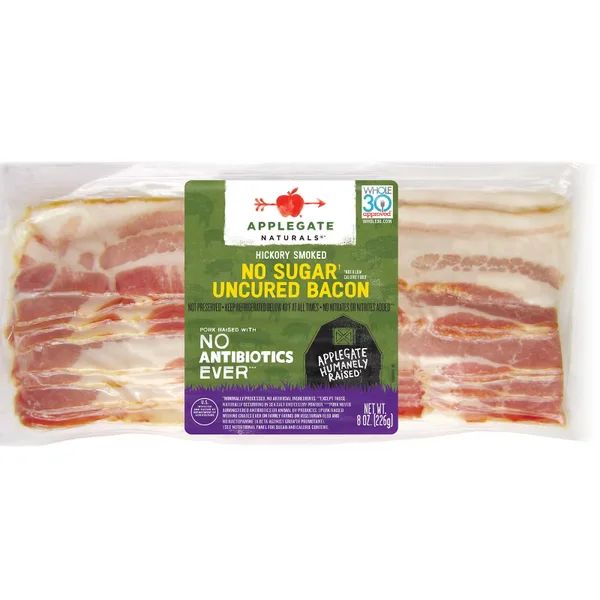 Click for more info about Applegate Natural No Sugar Uncured Bacon - 8oz