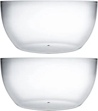 Click for more info about Qxbekmor Large Acrylic Salad Bowls and Serving Bowls, Great for Serving Salad, Popcorn, Chips, Di...