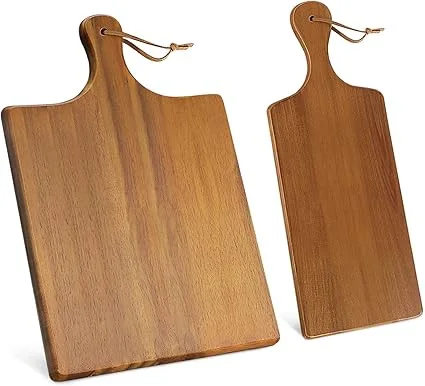 Click for more info about AIDEA Wood Cutting Board with Handle, Cheese Board Chartuterie Board，for Cutting and Serving 17...