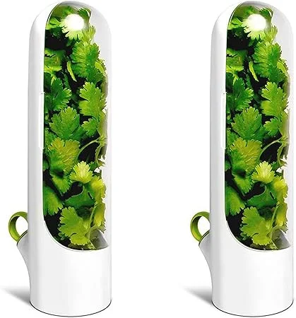 Click for more info about 2PCS Herb Keeper, Herb Savor Pod Guacamole Saver Container, Clear Lettuce Keeper Fruit Containers...