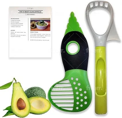 Click for more info about 3 in 1 Guacamole Tool Kit - Including Avocado Slicer, Mini Masher, and Guacamole Recipe Card - Ef...