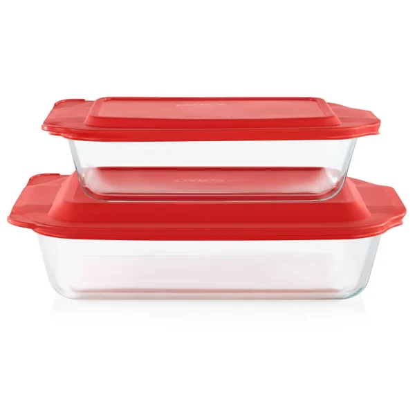 Click for more info about Pyrex Deep 4pc Glass Bakeware Set
