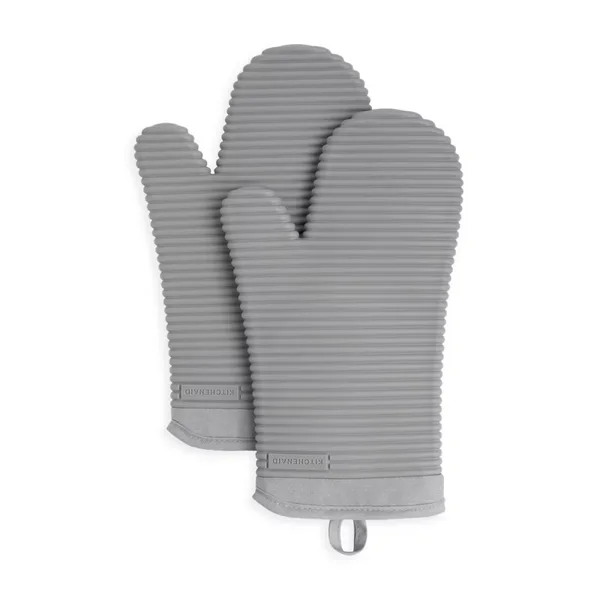 Click for more info about KitchenAid 2pk Silicone Ribbed Oven Mitts