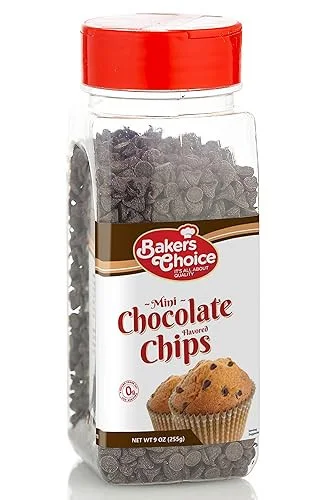 Click for more info about Chocolate Flavored Mini Chocolate Chips – Baking Ingredient, Topping and Decoration Candy for I...