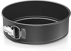 Click for more info about 9-Inch Springform Cake Pan Round - Large 10 Cup Cheesecake Baking Ware, Spring Form Pans With Non...