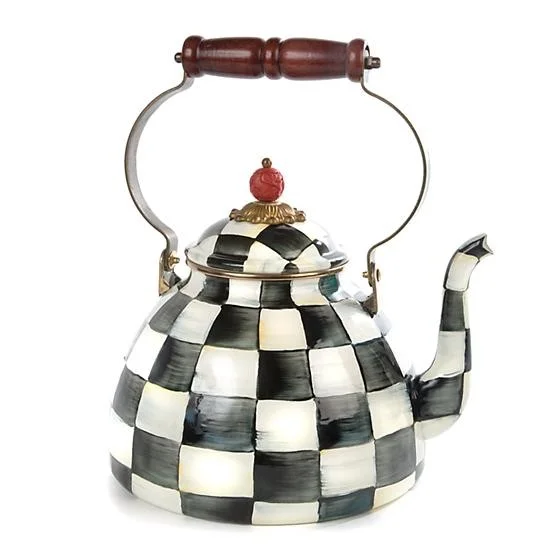 Click for more info about MacKenzie-Childs | Courtly Check Enamel Tea Kettle - 3 Quart