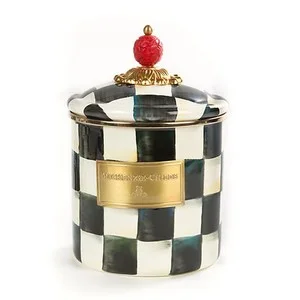 Click for more info about MacKenzie-Childs | Courtly Check Enamel Canister - Small