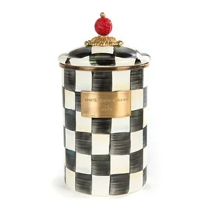 Click for more info about MacKenzie-Childs | Courtly Check Enamel Canister - Large