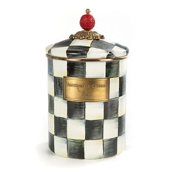 Click for more info about MacKenzie-Childs | Courtly Check Enamel Canister - Medium