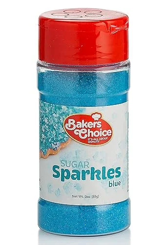 Click for more info about Bakers Choice Sparkling Blue Sugar Sprinkles For Ice Cream Toppings - Blue Sparkle Sugar Jimmies ...