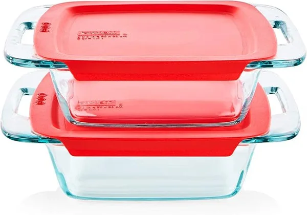 Click for more info about Pyrex Easy Grab Baking Dish with lid Food Storage, 8" x 8"
