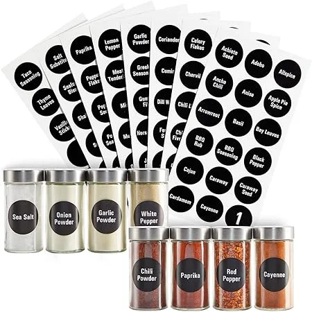 Click for more info about Talented Kitchen 144 Chalkboard Kitchen Spice Jar Labels, Round Preprinted Seasoning Label Sticke...