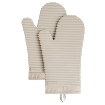 Ribbed Soft Silicone Oven Mitts