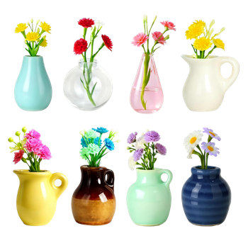 Cute Mini Ceramic Vase Fridge Magnets 